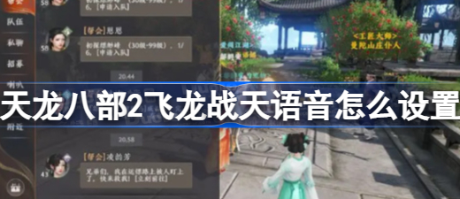 天龙八部2飞龙战天语音怎么设置 天龙八部2飞龙战天语音系统设置方法介绍